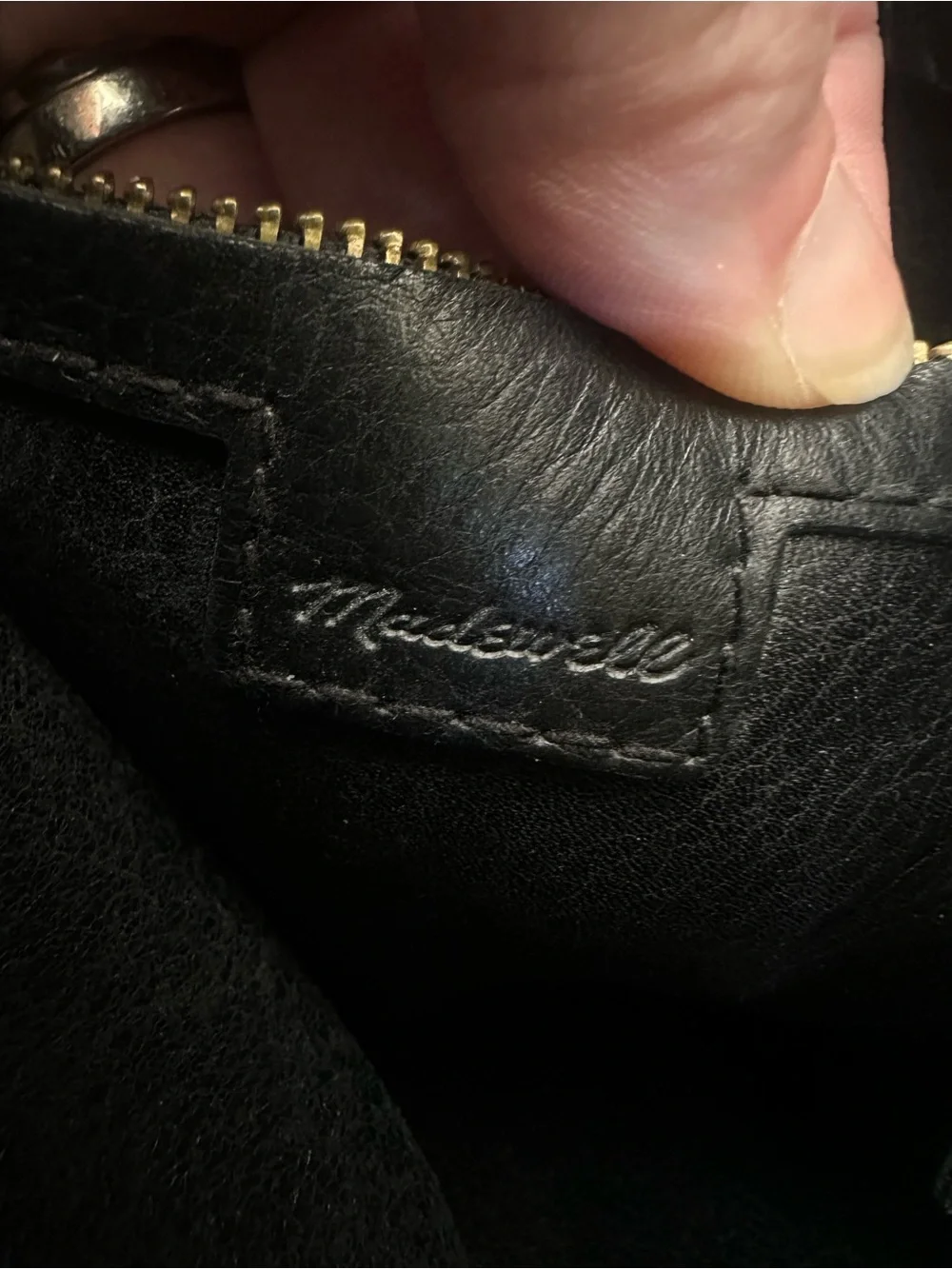 Madewell The Small Transport Crossbody Bag in Black Leather